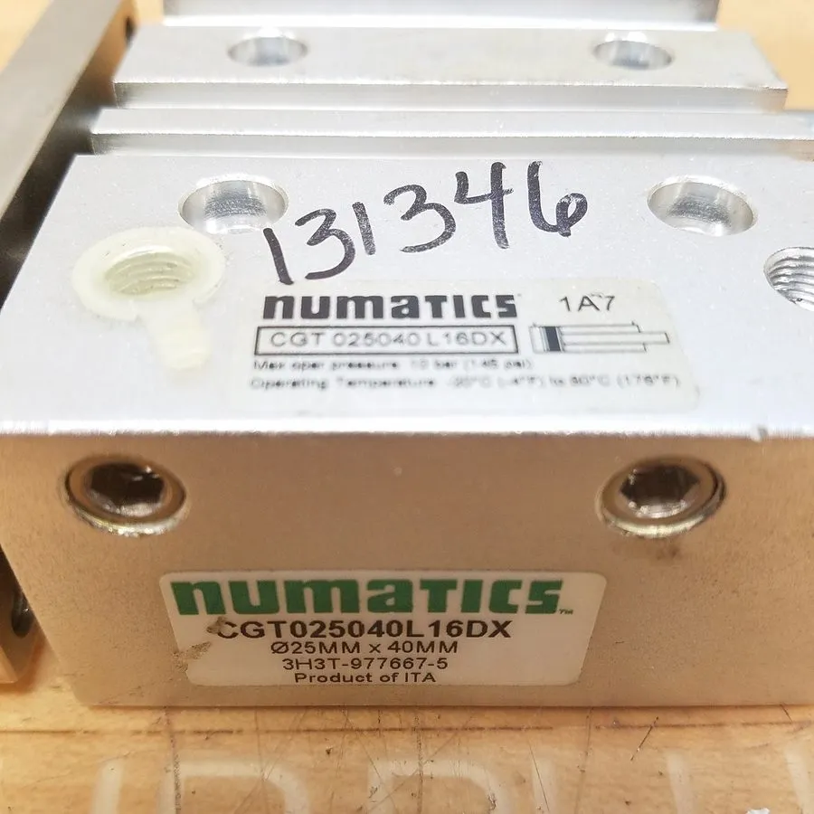 Пневмооборудование Numatics CGT025040L16DX Pneumatic Slide, 25mm Bore, 40mm Stro