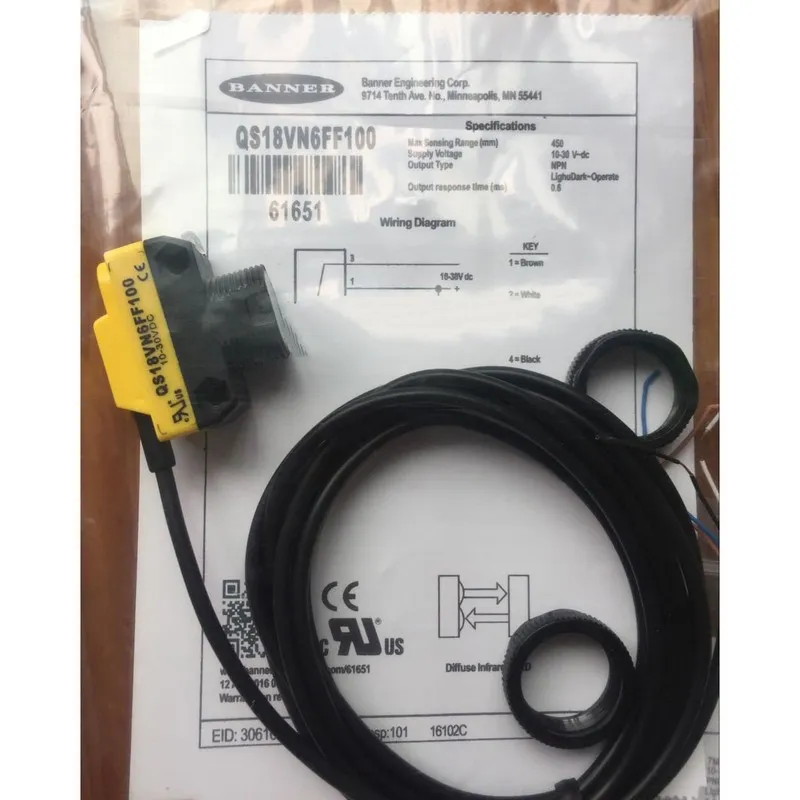 Фотоэлектрический датчик BANNER Photoelectric Sensor QS18VN6FF100