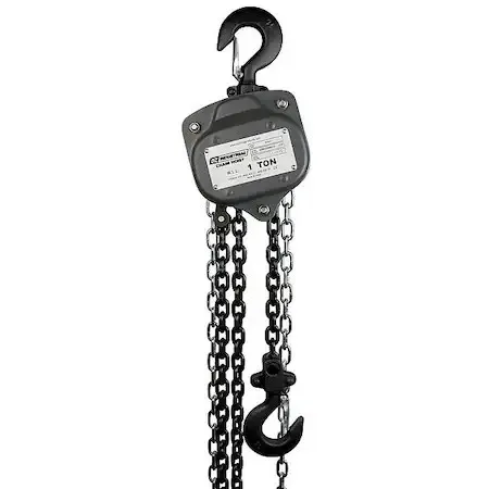 Таль Oz Lifting Products Ozind010-50Ch Manual Chain Hoist, 50 Ft Chain L, Gray — фото лота 1
