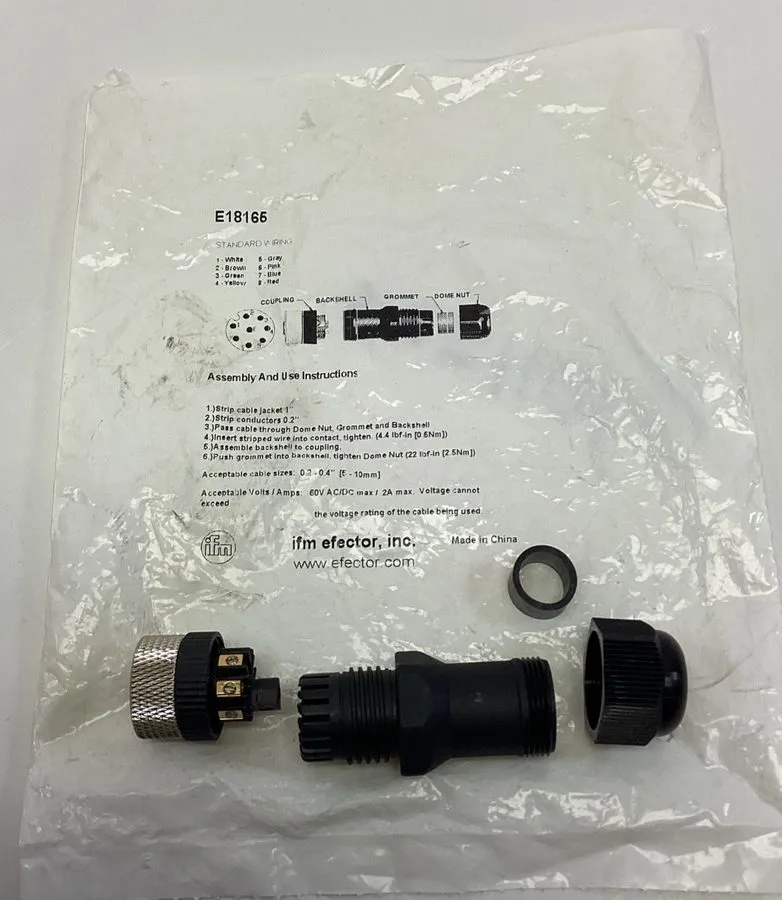 Датчик IFM Efector E18165 M12, 8-Pole Female Field Wirable Connector