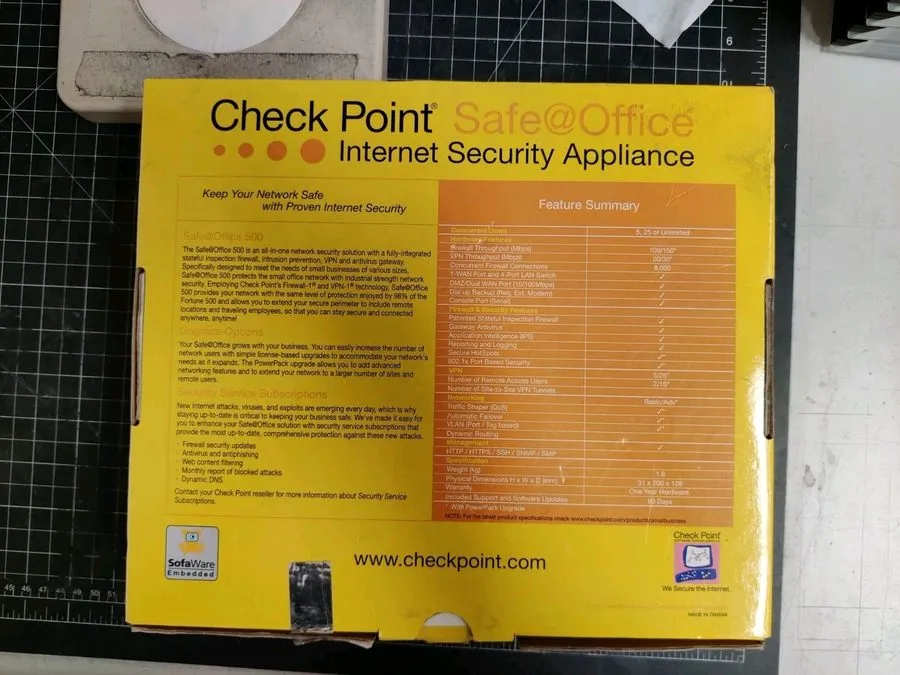 Межсетевой экран CHECKPOINT Safe Office 500 Internet Security Appliance Model: S