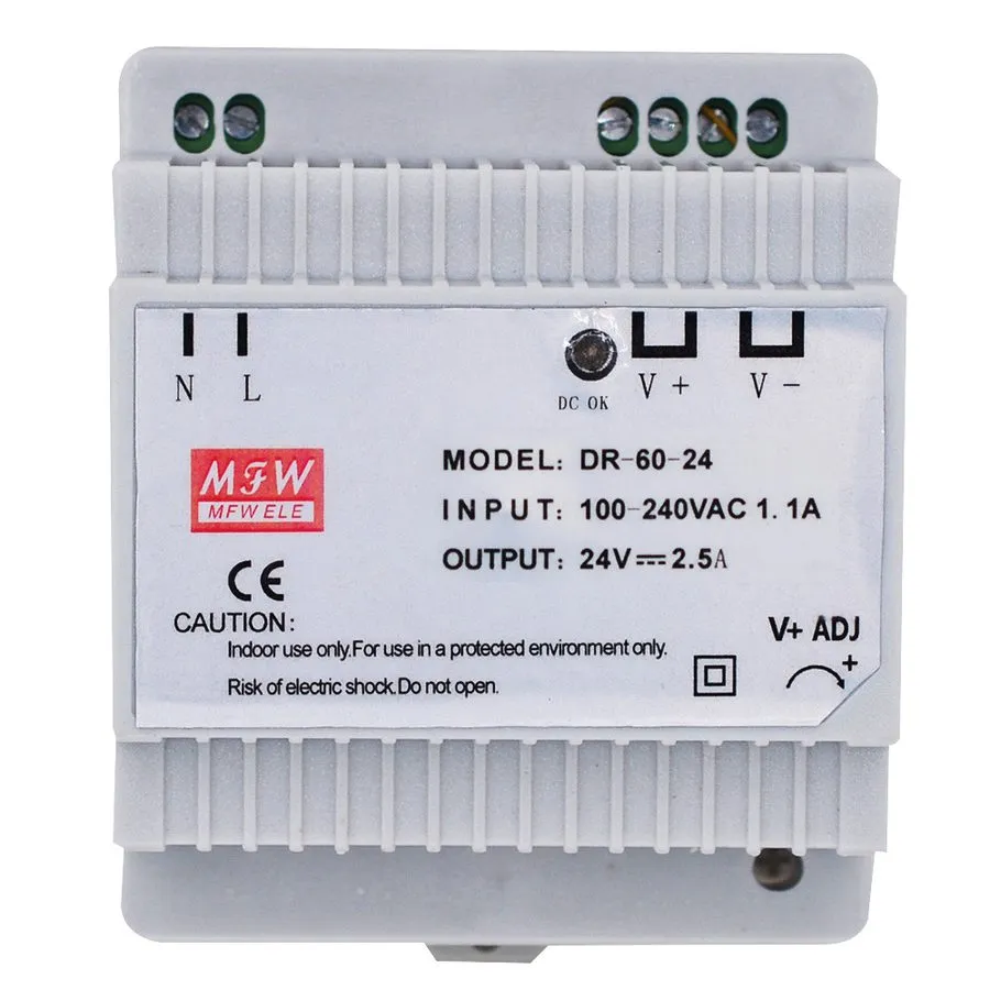 Блок питания Industrial DIN Rail Power Supply DR-60-24V 60W Single Output 24V DI