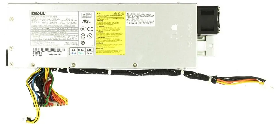Блок питания Dell 345w PowerEdge Power Supply PS-5341-1DS 0RH744 RH744 — фото лота 1