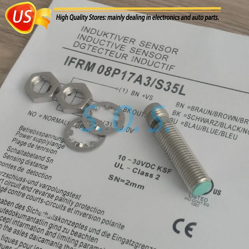 Датчик приближения BAUMER IFRM 08P17A3/S35L PLC INDUCTIVE PROXIMITY SENSOR, M8 2