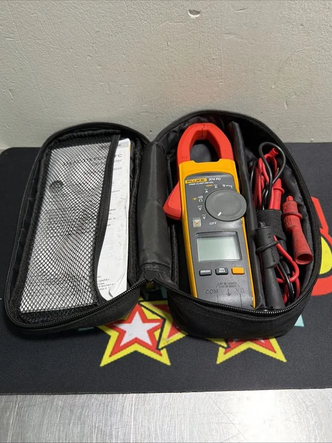 Тестер Fluke 374 True RMS AC/DC Clamp Meter with Case — фото лота 1