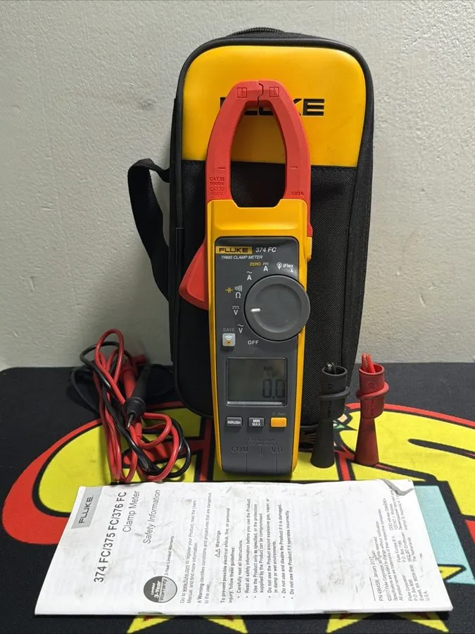 Тестер Fluke 374 True RMS AC/DC Clamp Meter with Case — фото лота 2