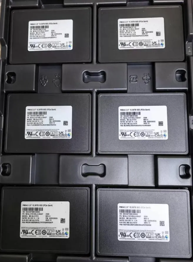 SSD-накопитель Samsung PM9A3 15.36TB Nvme 2.5inch U.2 SSD MZ-QL215T0 15TB 100% g