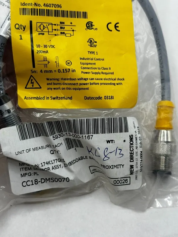Датчик приближения Turck BI4-M12-AP6X-0.2-RS4T 4607096 Barrel Proximity Sensor 1 — фото лота 2