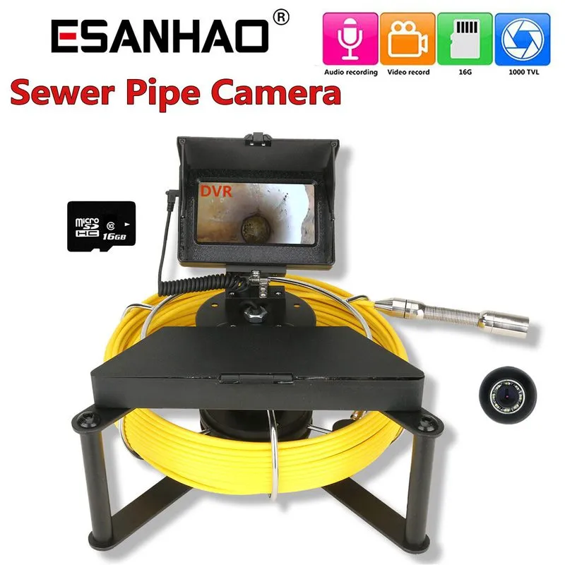 Камера для телеинспекции труб Drain Sewer Camera Pipe Inspection Camera 1200TVL 