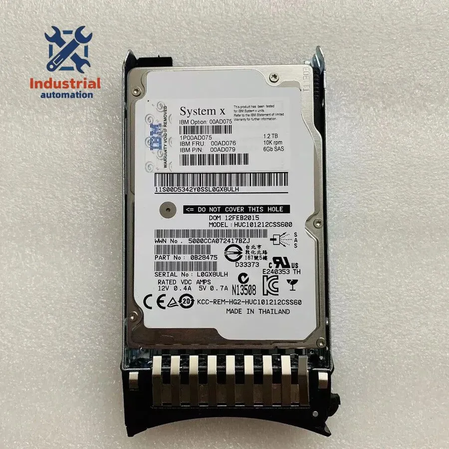 Жёсткий диск 00AD075 IBM 1.2TB 10K 6Gbps SAS 2.5 G2HS HDD, FRU 00AD076