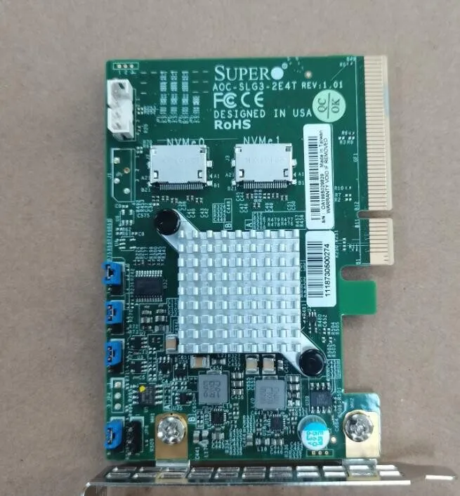 Кабель Supermicro AOC-SLG3-2E4T dual-Port Gen-3 Internal NVMe Host Bus Adapter