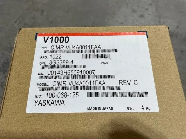 Частотный преобразователь YASKAWA CIMR-VU4A0011FAA REV: C V1000 AC DRIVE OUTPUT 