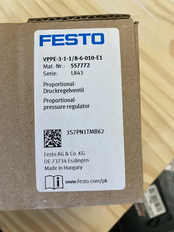 Трубопроводная арматура Festo Pressure Regulator Vppe 3-1/8-6-010-E1 — фото лота 2