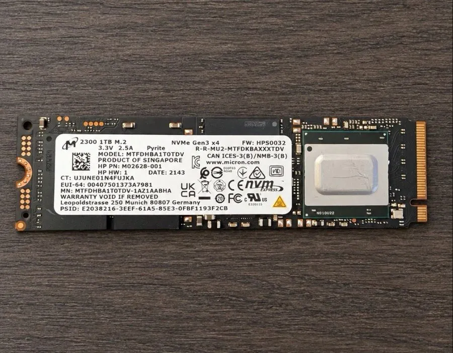 SSD-накопитель Micron Technology 1TB M.2 NVMe MTFDHBA1T0TDV Internal SSD 100% He