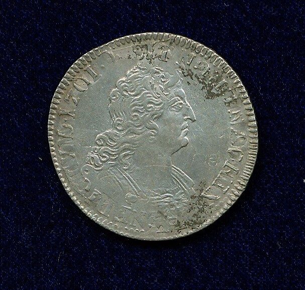 Лабораторный прибор FRANCE LOUIS XIV (1704-09) 1/2 ECU SILVER COIN, PCGS CERTIFI — фото лота 2