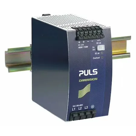 Блок питания Puls QT20.241 Dimension DIN Rail Power Supply 480Vac 3Ph .9-.65A 48