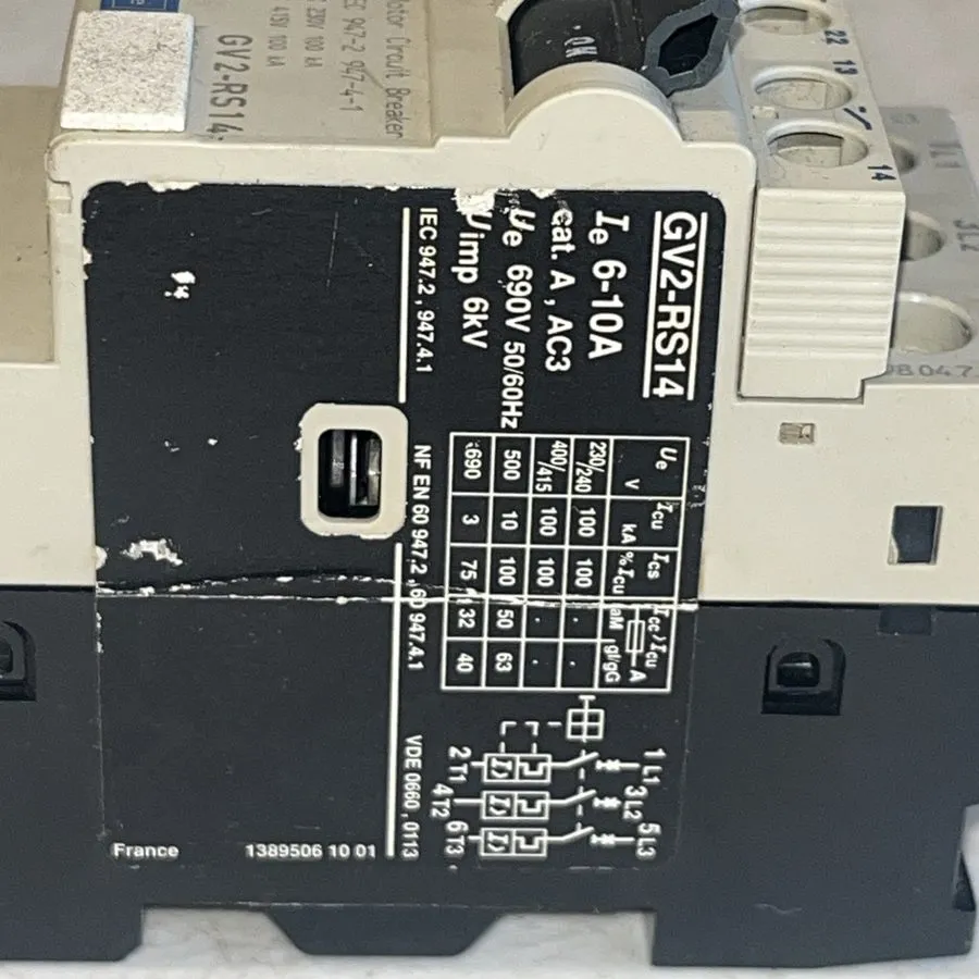 Автоматический выключатель Schneider Motor circuit breaker GV2-RS14C GV2-RS14 6- — фото лота 3
