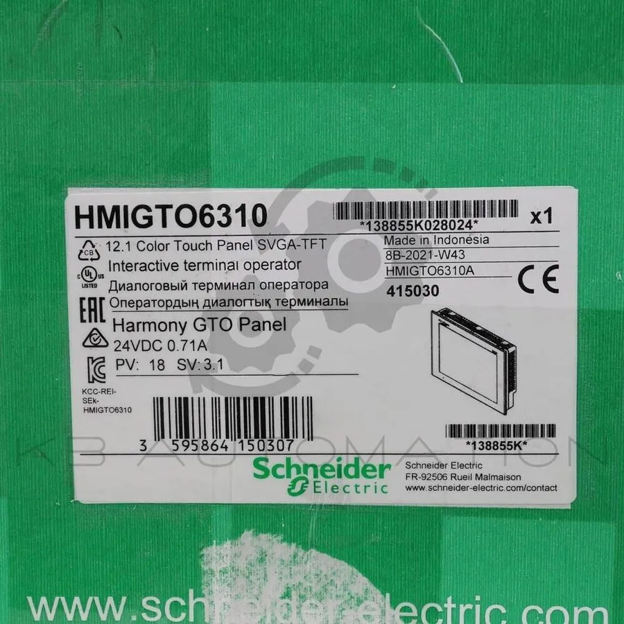 Панель оператора Schneider HMIGTO6310 Magnelis GTO 12.1" SVGA colour touchscreen