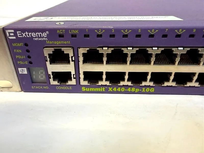 Коммутатор Extreme Networks Summit X440-48p-10G 48-Port PoE Switch (1B-B3) — фото лота 1