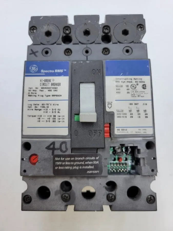 Автоматический выключатель General Electric SEHA24AT0060 Circuit Breaker 60A 2P  — фото лота 2