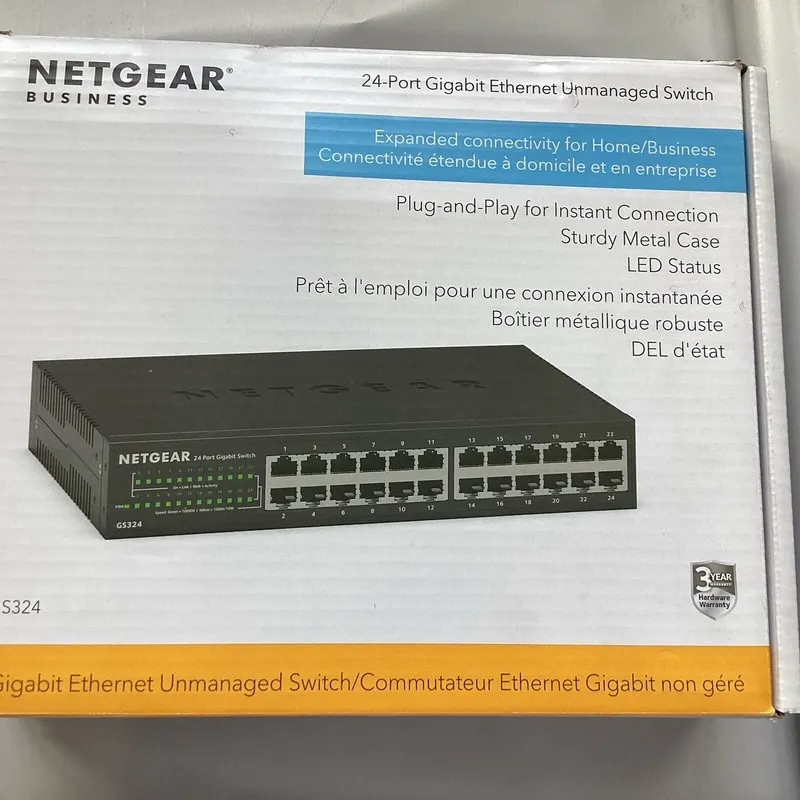 Коммутатор NETGEAR GS324-200NAS 24-Port Gigabit Ethernet Unmanaged Switch Black