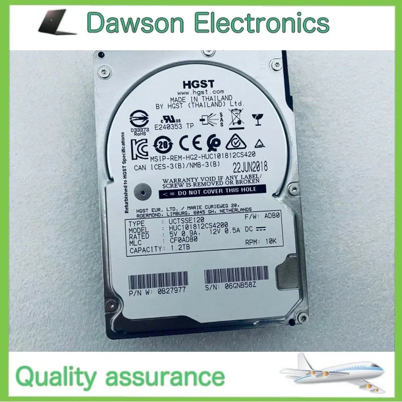 Сервер H.G.S.T 1.2TB HUC101812CS4200 10K 12Gb/s SAS 2.5'' Server Hard Drive