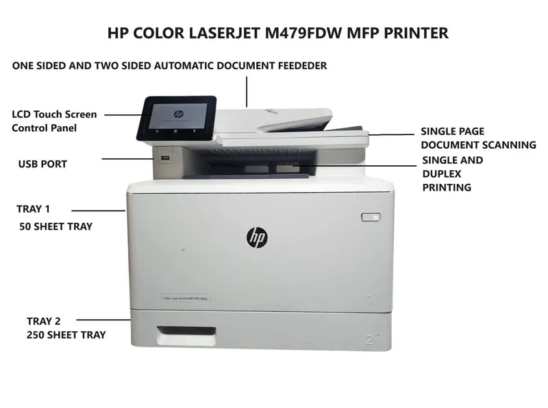Лазерный принтер HP LaserJet Pro MFP M479fdw All-In-One Laser Printer- 4 motors 