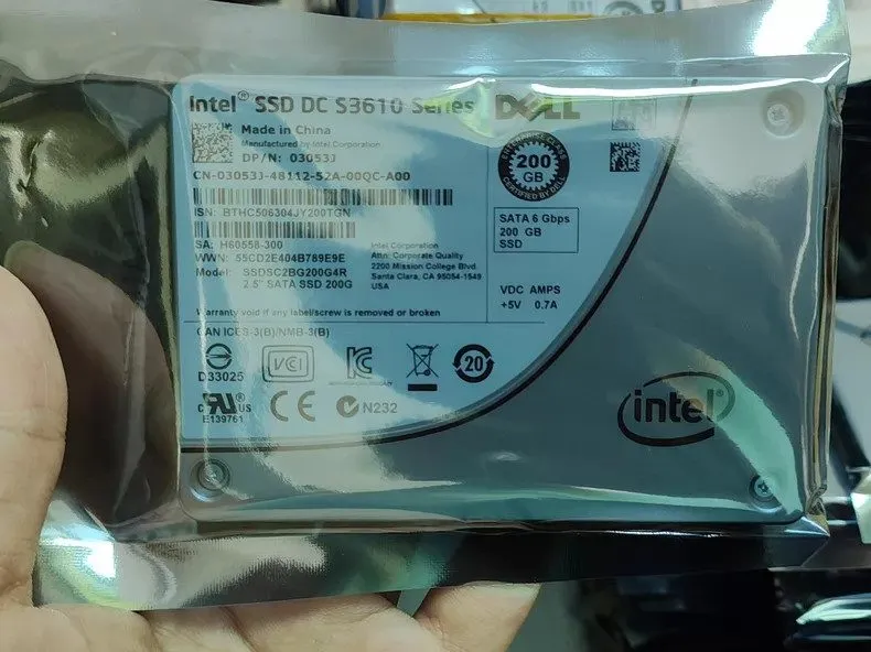 SSD-накопитель 3481G DELL/ Intel DC S3610 200GB MLC 6G 2.5INCH SATA SSD SSDSC2BX