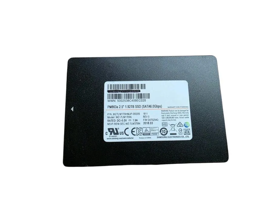 SSD-накопитель Samsung PM863a 1.92TB SATA 6Gb/s 2.5 in Enterprise SSD MZ7LM1T9HM