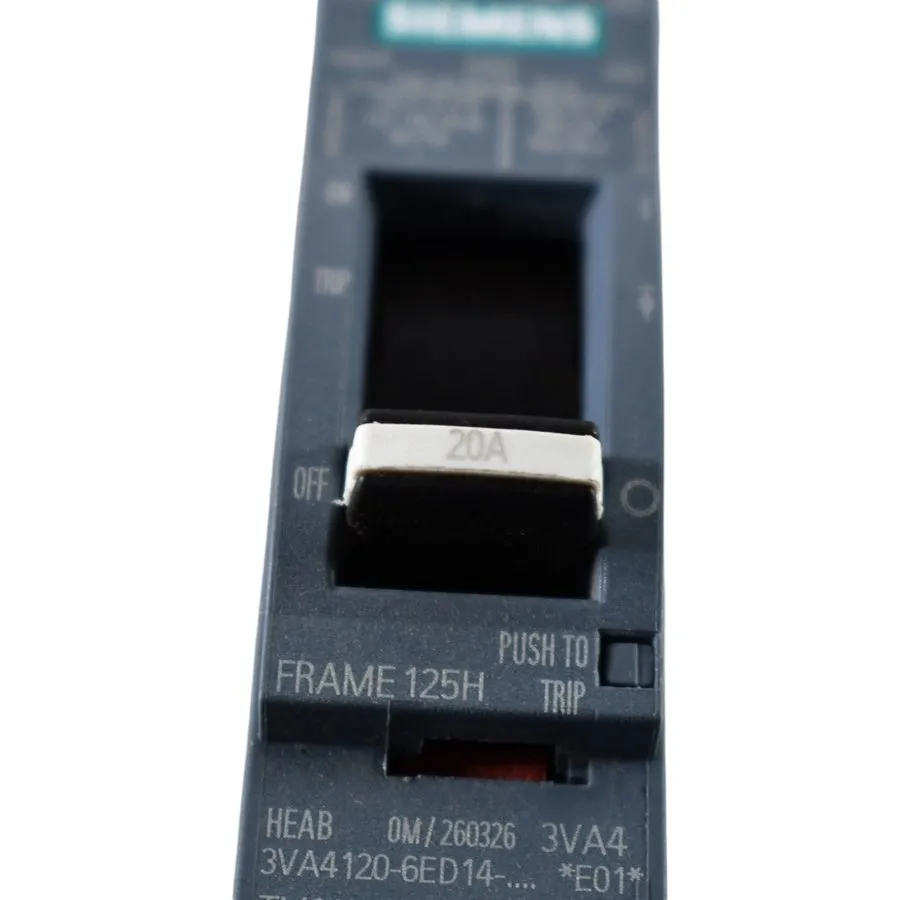 Автоматический выключатель 3VA4120-6ED14-0AA0 Siemens 20A 1-Pole 3VA Frame Circu