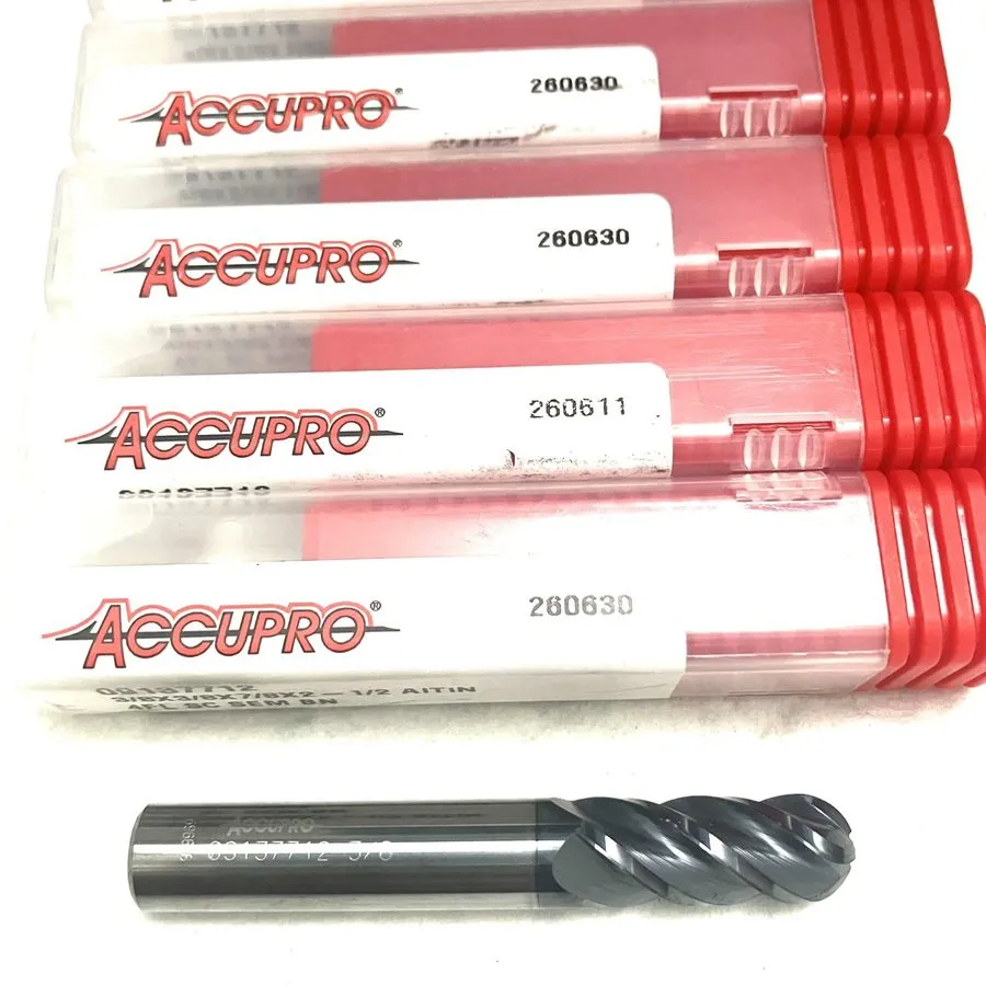 Режущий инструмент Accupro 3/8" 4FL Carbide Ball Nose End Mill 7/8" LOC AlTiN 09