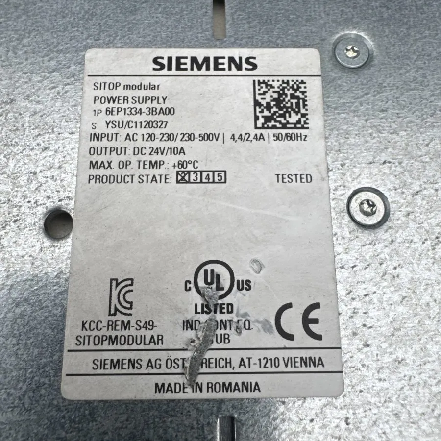 Блок питания Siemens SITOP Modular 24VDC 10 Amp Power Supply 6EP1334-3BA00