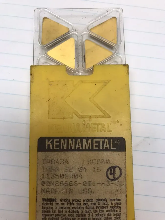 Режущий инструмент TPG434 KC850 KENNAMETAL INSERT (loc I4)