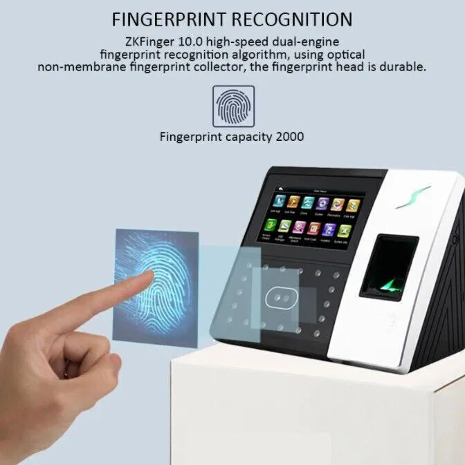 Оборудование видеонаблюдения ZKTeco iFace702-S TCP/IP Biometric Fingerprint Time