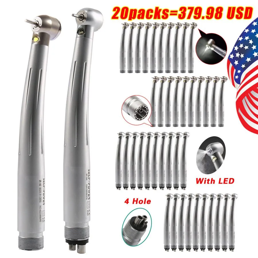 Стоматологический наконечник Dental Fiber Optic LED E-generator high speed handp — фото лота 2