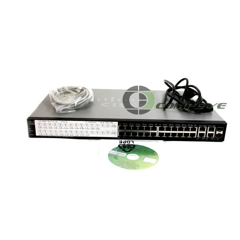 Коммутатор Cisco SF300-24PP 24-port Managed PoE+ Switch (no rackmount brackets)