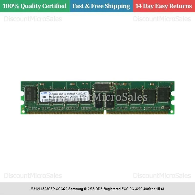 Модуль памяти M312L2920CZ3-CCC Samsung 1GB DDR Registered ECC PC-3200 400Mhz 1Rx