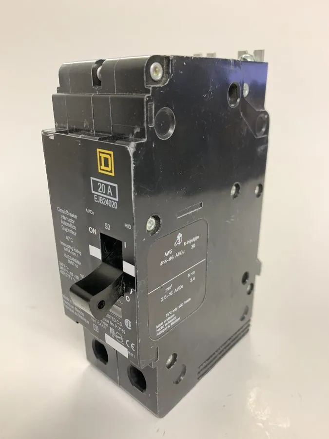 Автоматический выключатель Square D EJB24020 Circuit Breaker 20A 480V 2-Pole 65k