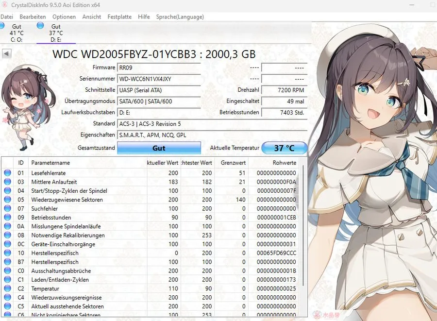 Жёсткий диск Western Digital Gold 2TB WD2005FBYZ 7200RPM 128MB SATA III 3.5" HDD