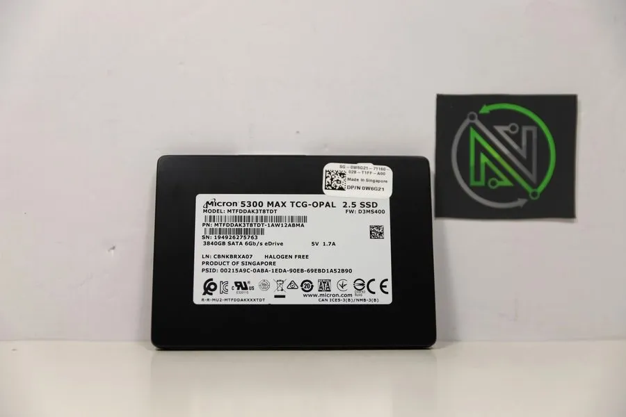SSD-накопитель Dell 59YY0 Micron MTFDDAK3T8TDT 3.84TB 2.5" 6Gbps Mixed Use SED S