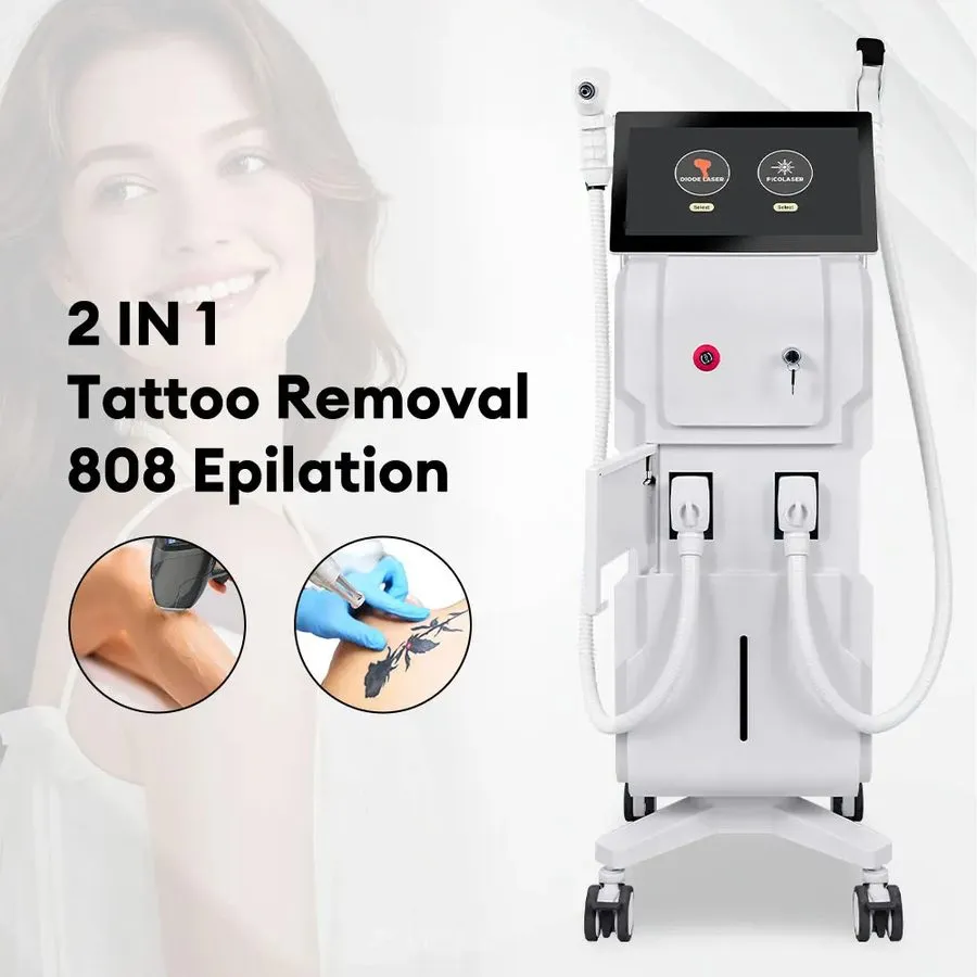 Диод 10bars 2in1 808nm Diode Laser Hair Removal Tattoo Removal Nd Yag Laser Mach