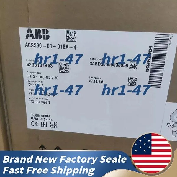 Частотный преобразователь ABB ACS580-01-018A-4: 7.5 kW, IN: 17.0 A