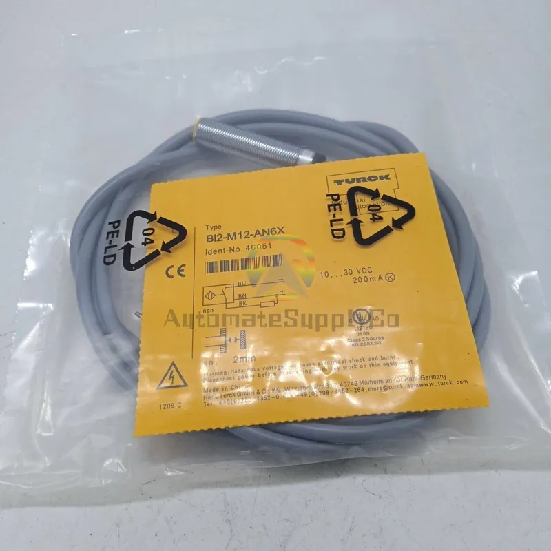 Датчик приближения inductive proximity switch sensor Bi2-M12-AN6X TURCK