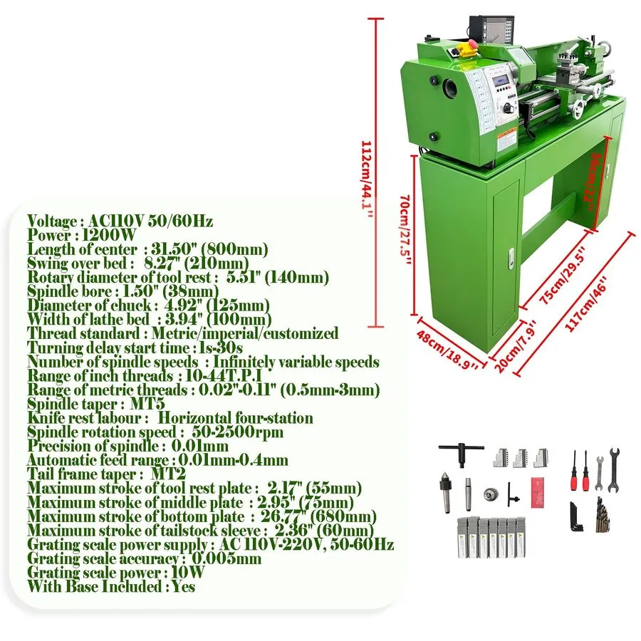 Оборудование ЧПУ 110V 1100W SM-210E Metric/Imperial Precision Instrument Metal L