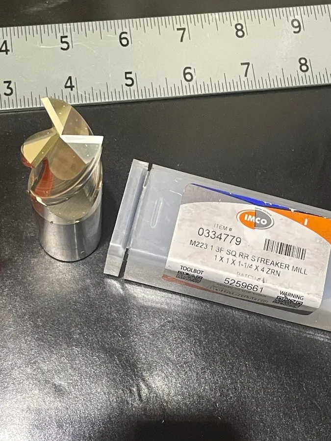 Режущий инструмент IMCO 0334779 1in 3F SQ M223 Streaker ZrN Carbide End Mill — фото лота 2