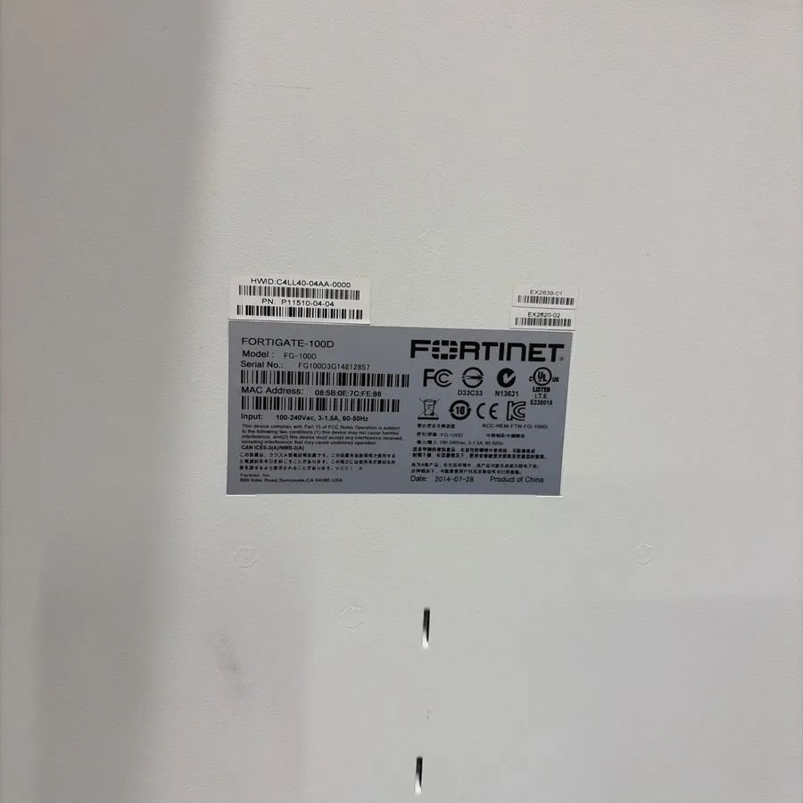 Межсетевой экран Fortinet FortiGate 100D 16 Port Security Appliance FG-100D — фото лота 2
