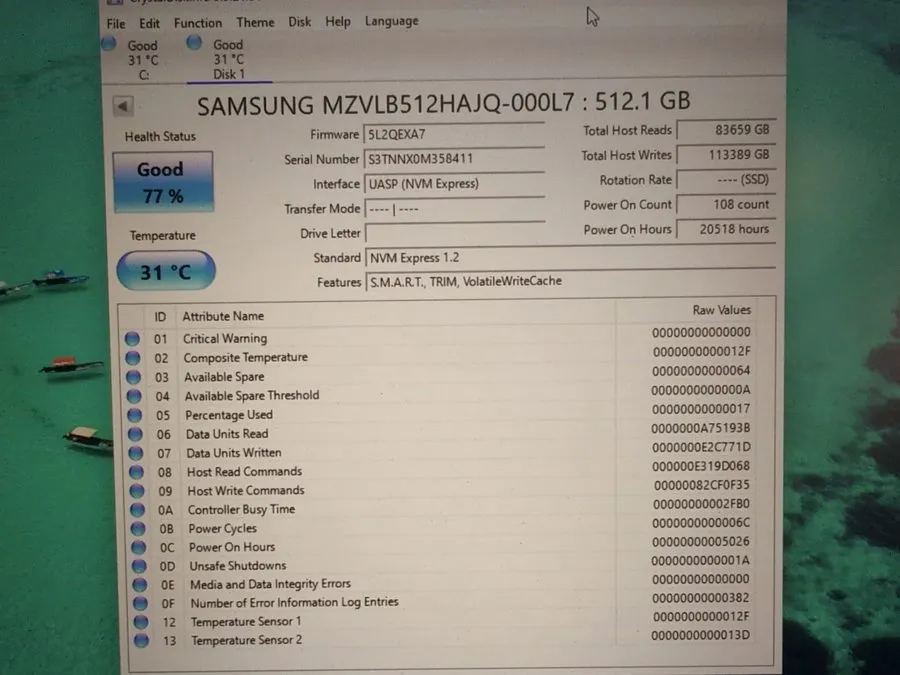 SSD-накопитель Samsung PM981 512GB M.2 2280 NVMe PCIe Gen3 x4 SSD MZVLB512HAJQ-0 — фото лота 2