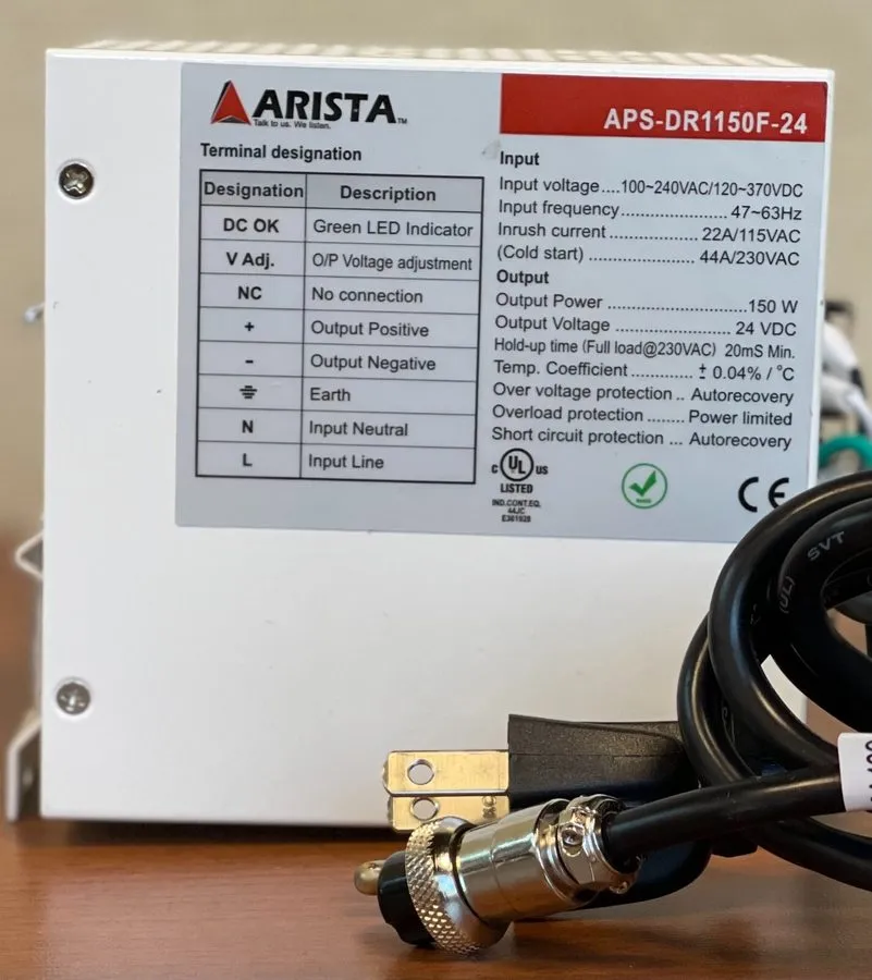 Блок питания Arista APS-DR1150F-24 150W 24VDC Industrial DIN-RAIL Power Supply — фото лота 1