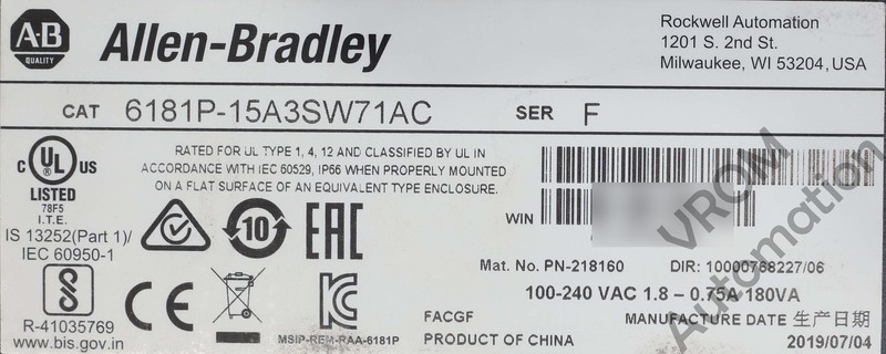 Фото лота 6181P-15A3SW71AC от продавца №85489