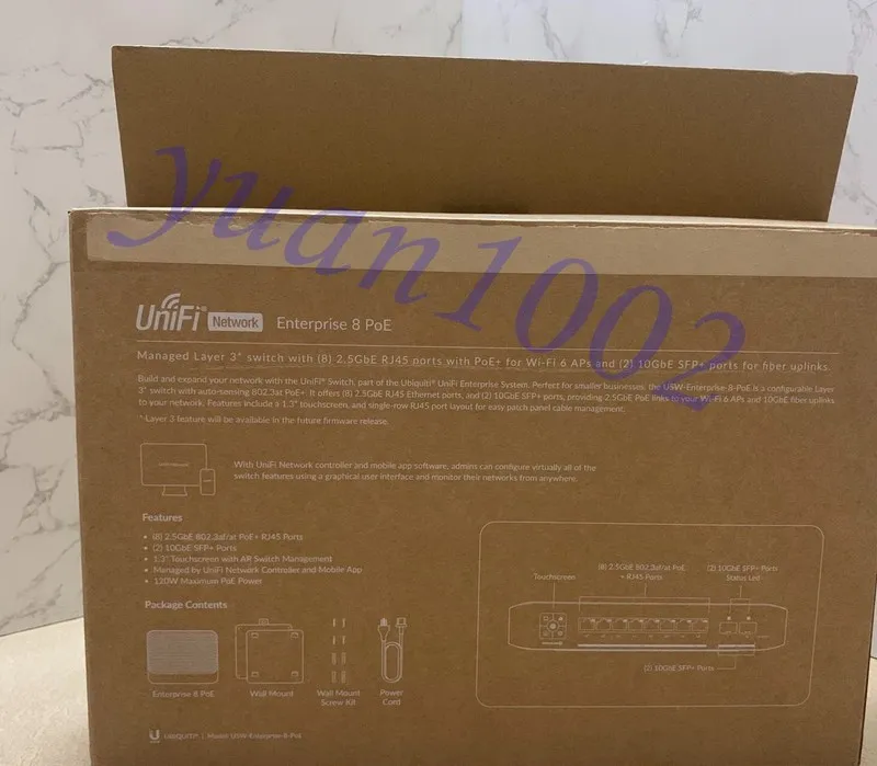Коммутатор Ubiquiti UniFi USW-Enterprise-8-PoE 2.5G 10-Gigabit switch